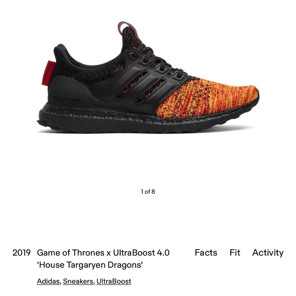 2019 Game of Thrones x UltraBoost 4.0 'House Targaryen Dragons'